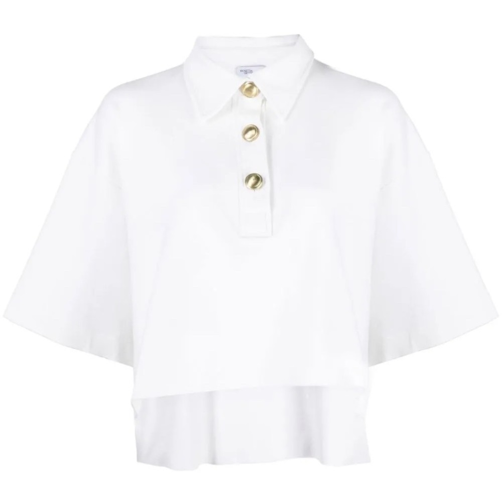 Rosetta Getty cropped short sleeve polo NWT